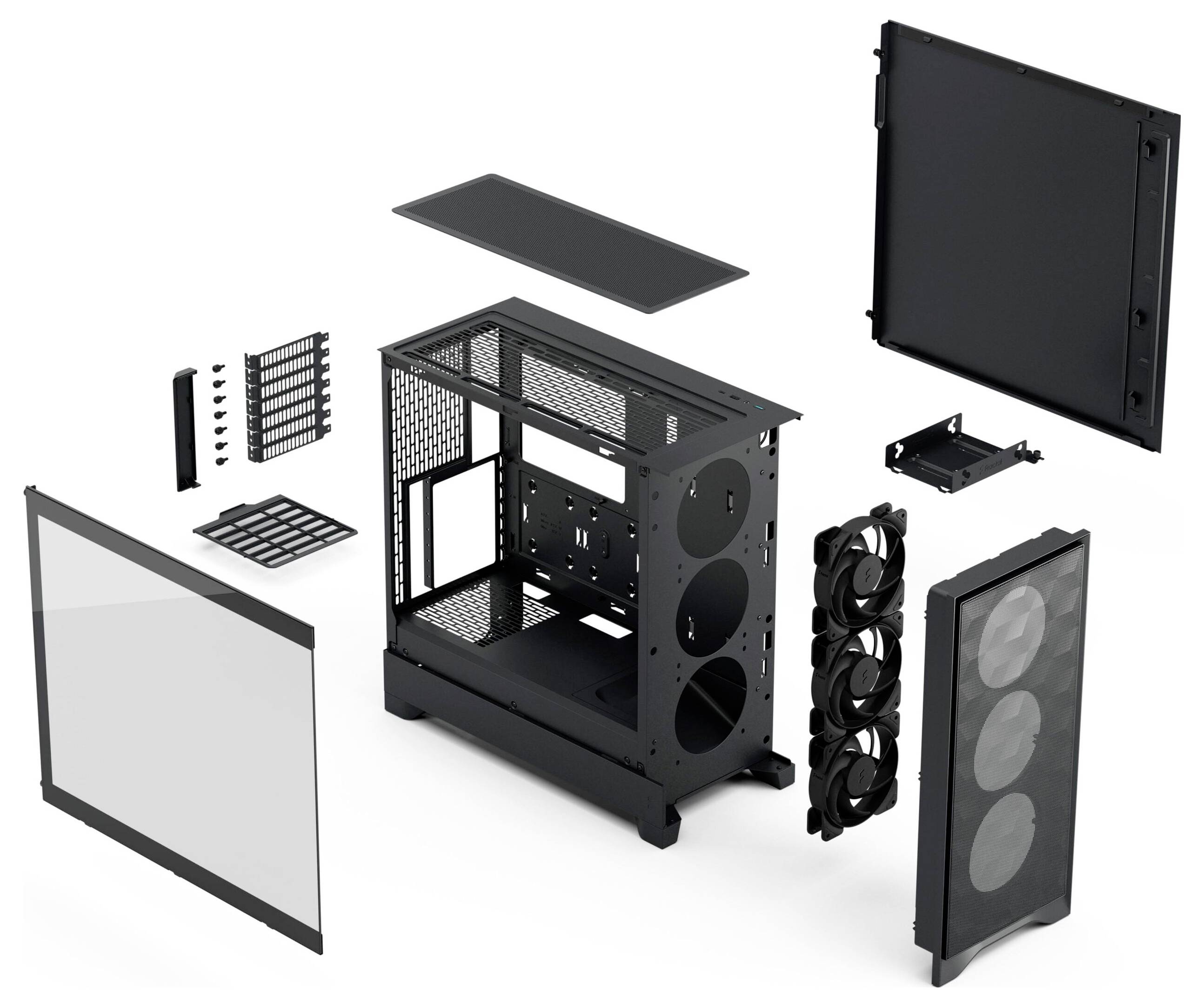 Tour midi Fractal Design Geh Pop 2 Air Black TG Boîtier PC noir-4