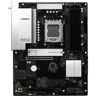 Carte mère ASRock dotée d'un socket LGA 1700, de dissipateurs thermiques et de connecteurs d'extension, compatible avec les processeurs Intel Alder Lake.