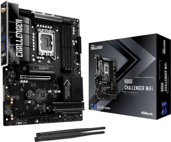 ASRock B860 Challenger WiFi 1851 Carte mère Socket (PC) Intel® LGA 1851 Facteur de forme (détails) ATX Chipset de la carte mère Intel® B860
