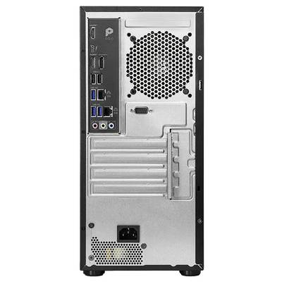 Vue arrière d'un ordinateur portable noir montrant l'accès interne pour la mise à niveau avec deux disques SSD M.2 et deux modules de RAM visibles à travers des panneaux amovibles.