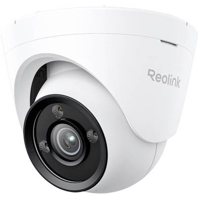 Une caméra de sécurité Reolink blanche avec un objectif noir, conçue pour la surveillance intérieure et extérieure.