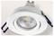 Luminaire LED encastré au plafond avec cadre blanc, économe en énergie, doté de clips ajustables pour l'installation.