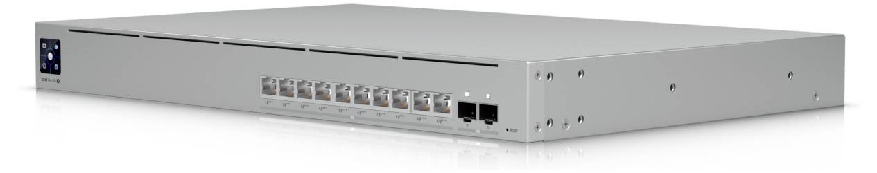 Un commutateur réseau gris avec plusieurs ports Ethernet à l'avant et un design compact, adapté aux centres de données ou à une utilisation de bureau.