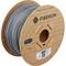 Bobine de filament d'imprimante 3D gris sur une bobine en carton étiquetée 'FIBERON', avec un autocollant produit et une ouverture de moyeu central.