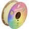Bobine de filament pour imprimante 3D Panchroma colorée, étiquetée « Panchroma » et « Your filament palette » (Votre palette de filament) avec du filament beige enroulé sur une bobine marron.