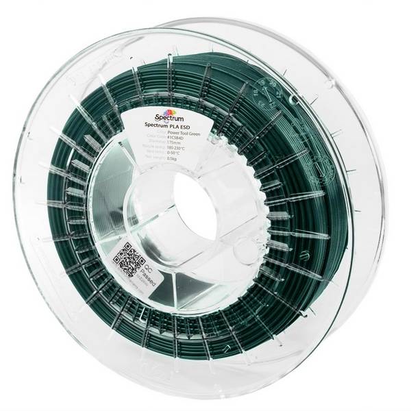 Spectrum Filaments 81649 5907138403886 Filament PLA ESD protection ESD, filament haute vitesse 1.75 mm 500 g Power Tool Green, vert  1 pc(s)
