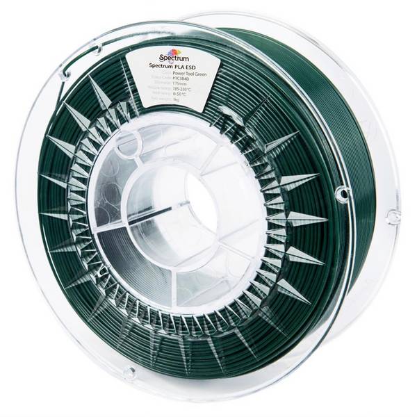Spectrum Filaments 81657 5907138403961 Filament PLA ESD protection ESD, filament haute vitesse 1.75 mm 1000 g Power Tool Green, vert  1 pc(s)