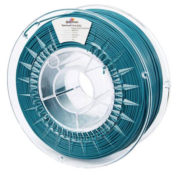 Spectrum Filaments 81655 5907138403947 Filament PLA ESD protection ESD, filament haute vitesse 1.75 mm 1000 g POWER TOOL TURQUOISE, turquoise  1 pc(s)