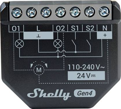 Shelly 2PM Gen4 Shelly Appareil de commande  Bluetooth, Wi-Fi, ZigBee