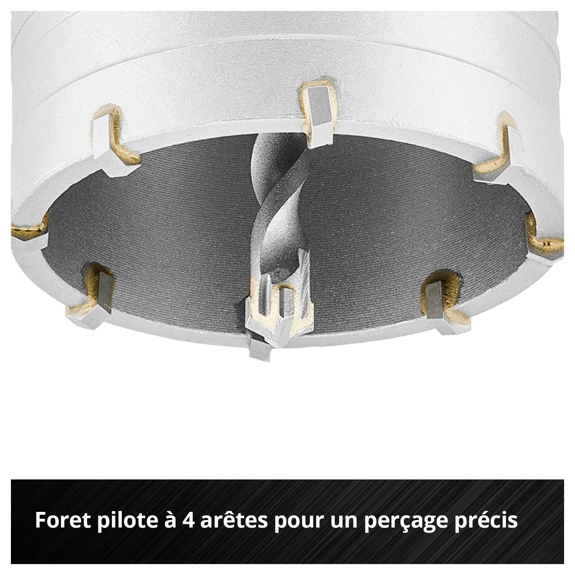 Foret à centrer Vier-Schneider avec quatre arêtes de coupe pour des amorces de perçage précises et exactes.