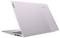 Un Chromebook Lenovo blanc avec un couvercle partiellement ouvert, mettant en avant un design épuré. Le logo Chromebook est visible dans le coin supérieur droit.