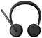 Casque audio supra-auriculaire noir avec un microphone attaché sur le côté gauche.
