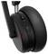 Gros plan d'un casque audio noir supra-auriculaire avec des boutons de contrôle du volume, de suppression active du bruit et un commutateur de basculement du microphone.