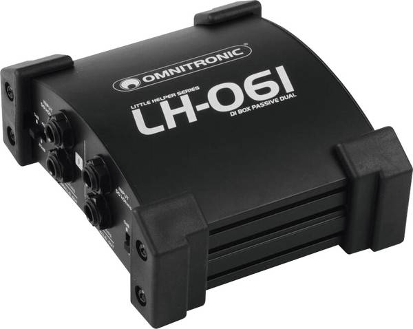 Omnitronic LH-061 PRO Boîtier DI/répartiteur passif à 2 canaux  Boîtier DI/répartiteur passif à 2 canaux