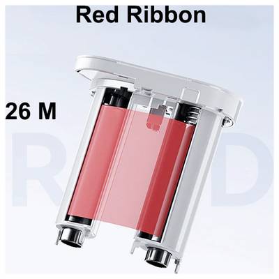 NIIMBOT Rouleau d'étiquettes 76 mm x 26 m rouge 1 pc(s) 1EH00026202 Etiquette universelles-0
