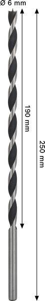 Bosch Accessories 2608577721 Foret pour le bois 6 mm Longueur totale 250 mm 1 pc(s)-7