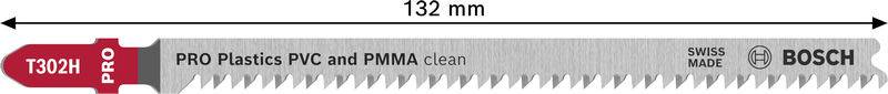 Bosch Accessories 2608667053 PRO Plastics PVC clean T302H lame de scie sauteuse, 132 mm, 5 pièces 5 pc(s)-10