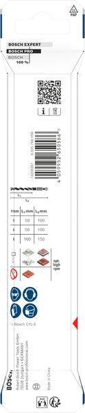 Bosch Accessories 2608707003 2608707003 carbure de tungstène Jeu de forets spiralés pour pierre 5 mm, 6 mm, 8 mm tige he-0