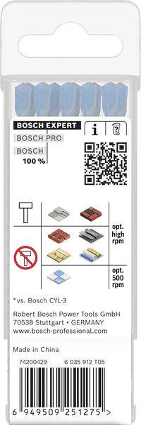 Bosch Accessories 2608902282 2608902282 Foret polyvalent 5 mm Longueur totale 100 mm tige hexagonale 10 pc(s)-0