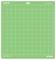 Un tapis de coupe Loklik StandardGrip vert avec un motif de grille et des mesures le long des bords.
