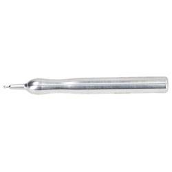 Un outil métallique cylindrique avec une pointe fine, utilisé pour des tâches précises comme la gravure ou les travaux de finition.