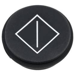 Bouton de contrôle du volume Audi avec une ligne verticale à l'intérieur d'un symbole en losange.