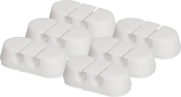 Max Hauri DOUBLE STOP Support de câble collage 174675  Ø du faisceau (serré)=7 mm avec colle acrylate blanc 6 pc(s)