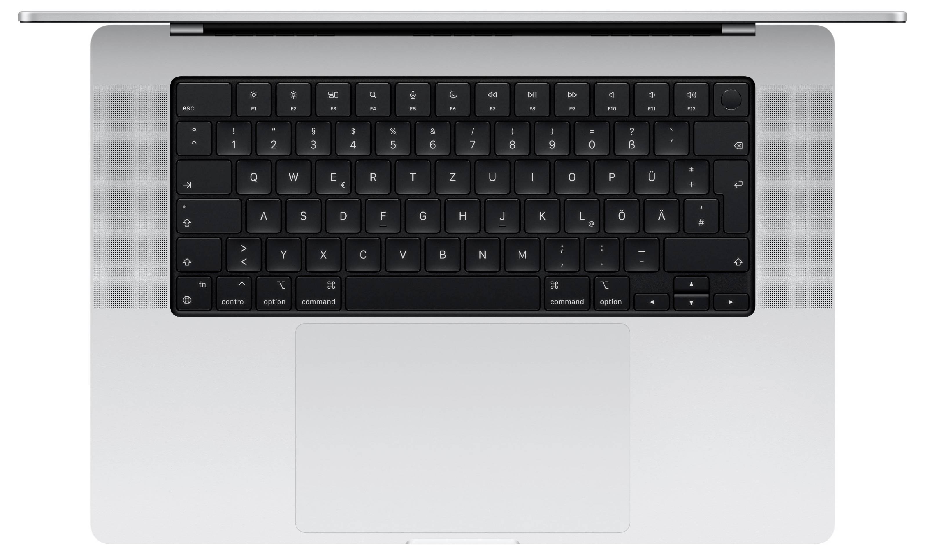 Vue latérale du MacBook Pro montrant les ports : « MagSafe », « Thunderbolt 5 », « Prise casque » en haut ; « SDXC », « Thunderbolt 5 », « HDMI » en bas.
