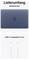 'Contenu du MacBook Neo : MacBook en couleur bleue, câble de charge USB-C (1,5 m).'