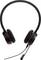 Casque audio supra-auriculaire noir avec un accent rouge et microphone intégré, présenté sur un fond blanc.