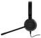 Un casque supra-auriculaire noir avec un micro-casque articulé et une connexion filaire, présentant le logo « Jabra » sur l'écouteur.