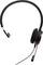 Un casque audio noir à porter sur la tête avec un microphone ajustable et des coussinets auriculaires rembourrés.