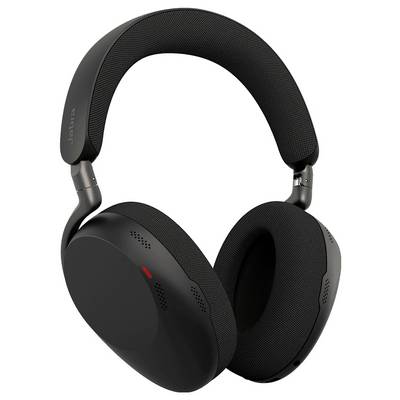 Casque audio sans fil supra-auriculaire noir avec serre-tête et coussinets auriculaires rembourrés, présenté sur un fond blanc.