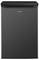 Mini-réfrigérateur Bomann noir vertical avec une seule porte frontale et charnière supérieure, présenté sur fond blanc.