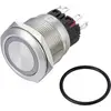 TRU COMPONENTS TC-14939764 Bouton-poussoir 250 V/AC 3 A 1 x On/(On) à rappel rouge (L x l x H) 34.5 x 25 x 25 mm IP65 1 pc(s)