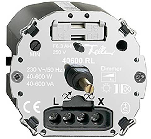 Feller Insert Variateur rotatif EDIZIOdue noir, argent 177566 1 pc(s)-0