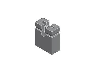 Diagramme d'un connecteur électrique 2x6 avec mesures. La vue de dessus montre deux rangées de six broches ; la vue latérale montre les dimensions de longueur et d'espacement.