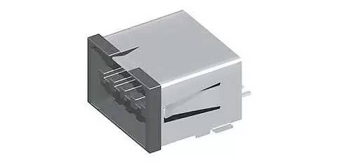 Schéma technique du connecteur à double rangée. Dimensions étiquetées : largeur 2,54 mm, espacement maximal 3,2 mm. Le connecteur dispose de trous de broche dans deux rangées.