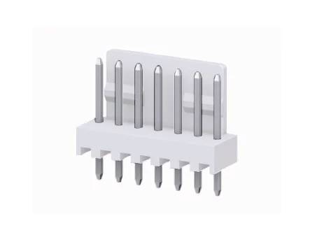 Une illustration d'un connecteur électrique avec dix broches métalliques disposées en deux rangées parallèles, utilisé pour les connexions de circuits.
