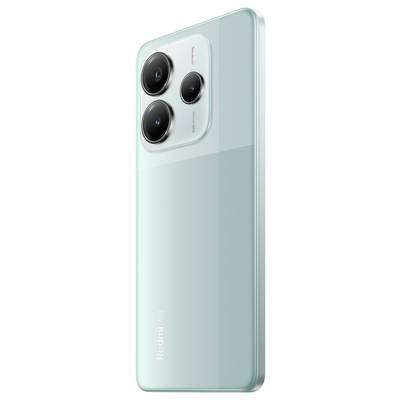 Un smartphone élégant et moderne avec quatre caméras arrière et le nom de marque « Redmi » au dos, mettant en avant un design minimaliste.