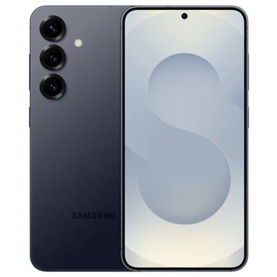 Téléphone intelligent avec trois caméras arrière et un écran plein écran, doté d'une seule caméra frontale au centre.