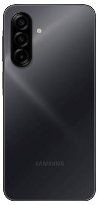 Vue arrière d'un smartphone noir présentant trois appareils photo alignés verticalement dans le coin supérieur gauche et un flash à côté d'eux.
