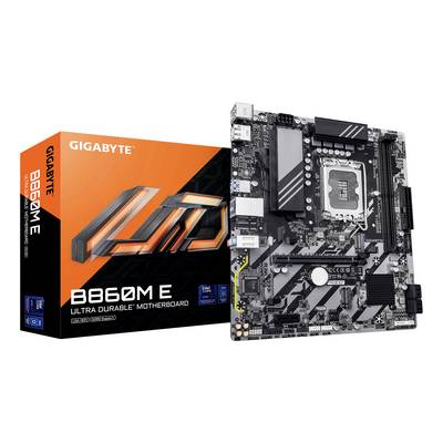 Carte mère 'Gigabyte B660M E' avec emballage 'Ultra Durable', offrant support DDR4, chipset Intel et plusieurs connecteurs d'extension.