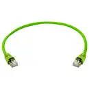 Telegärtner 100008108 RJ45 Câble réseau, câble patch CAT 6a SF/UTP 0.5 m vert avec manchon de protection contre les plia