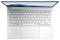 Un clavier d'ordinateur portable en argent avec un grand pavé tactile en dessous. L'écran affiche des couleurs et du texte légers, suggérant qu'il s'agit d'un ASUS Zenbook.