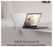 Deux ordinateurs portables ASUS Zenbook 14 sur une table, l'un affichant un fond d'écran floral à l'écran, avec le texte : ASUS Zenbook 14, Poids minimal. Liberté maximale.