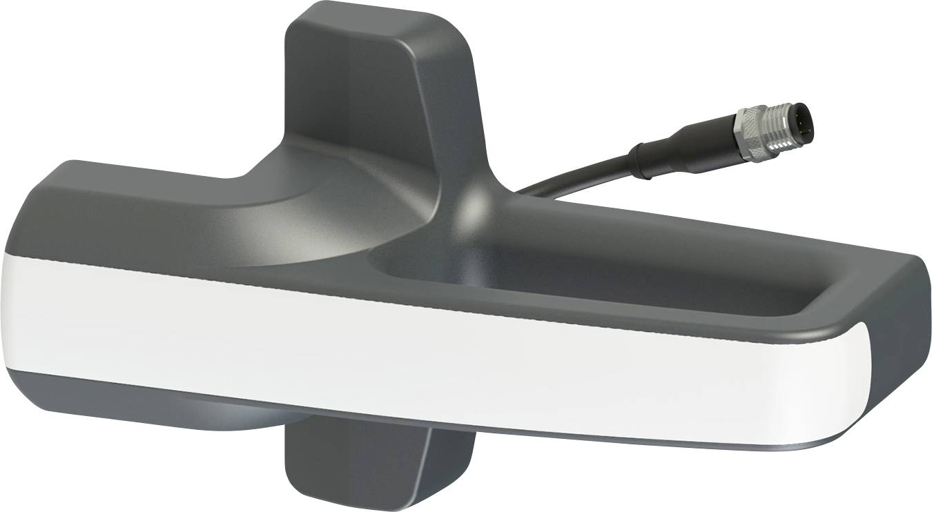 Un capteur électronique élégant et moderne avec une finition noir et blanc, doté d'un câble pour la connectivité, souvent utilisé pour la mesure de précision.