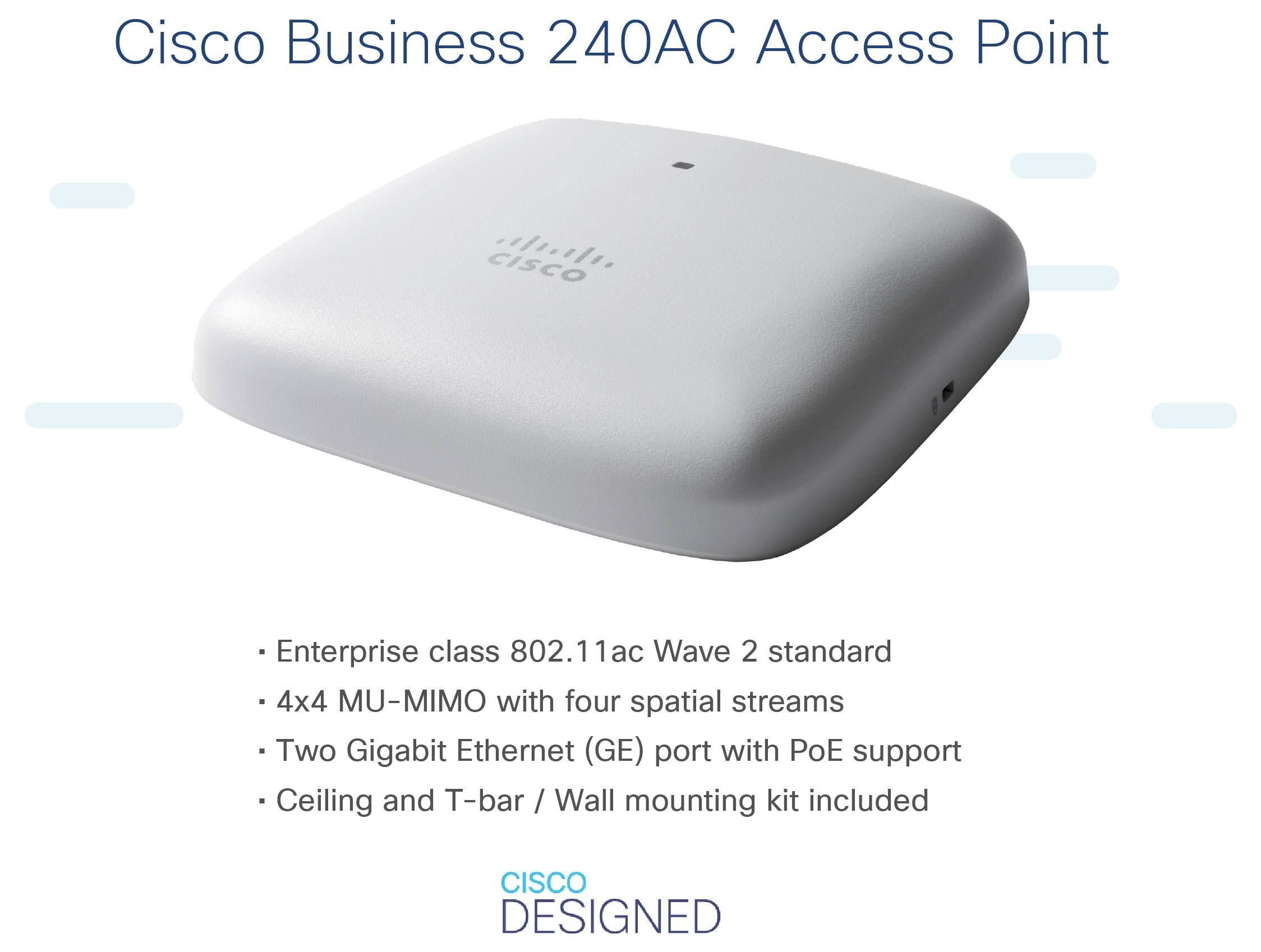 Cisco CBW240AC-E Point d'accès Wi-Fi 1733 MB/s 2.4 GHz, 5 GHz-4