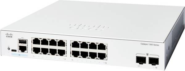 Cisco C1300-16T-2G 1300 16-port GE 2x1G SFP Switch réseau 19"  1 GBit/s