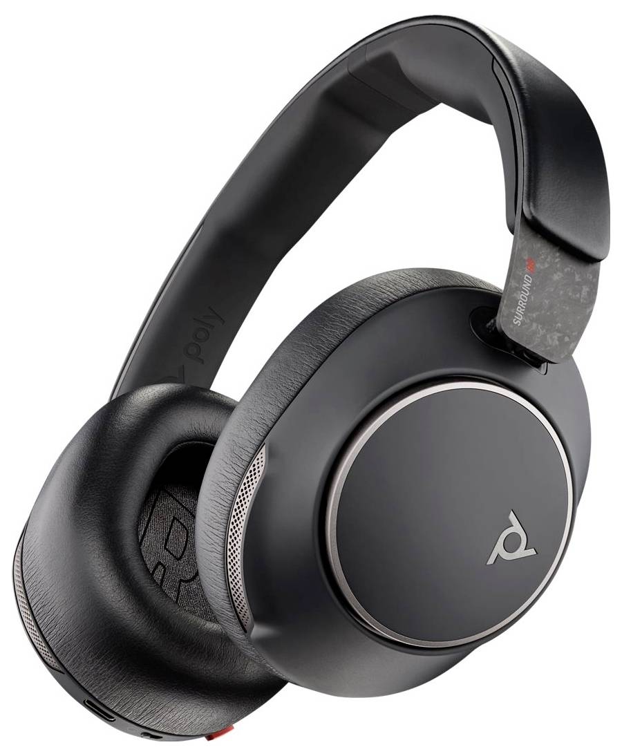 Casque audio supra-auriculaire noir avec coussinets auriculaires rembourés et un logo rond sur le côté, conçu pour offrir des expériences audio confortables et immersives.